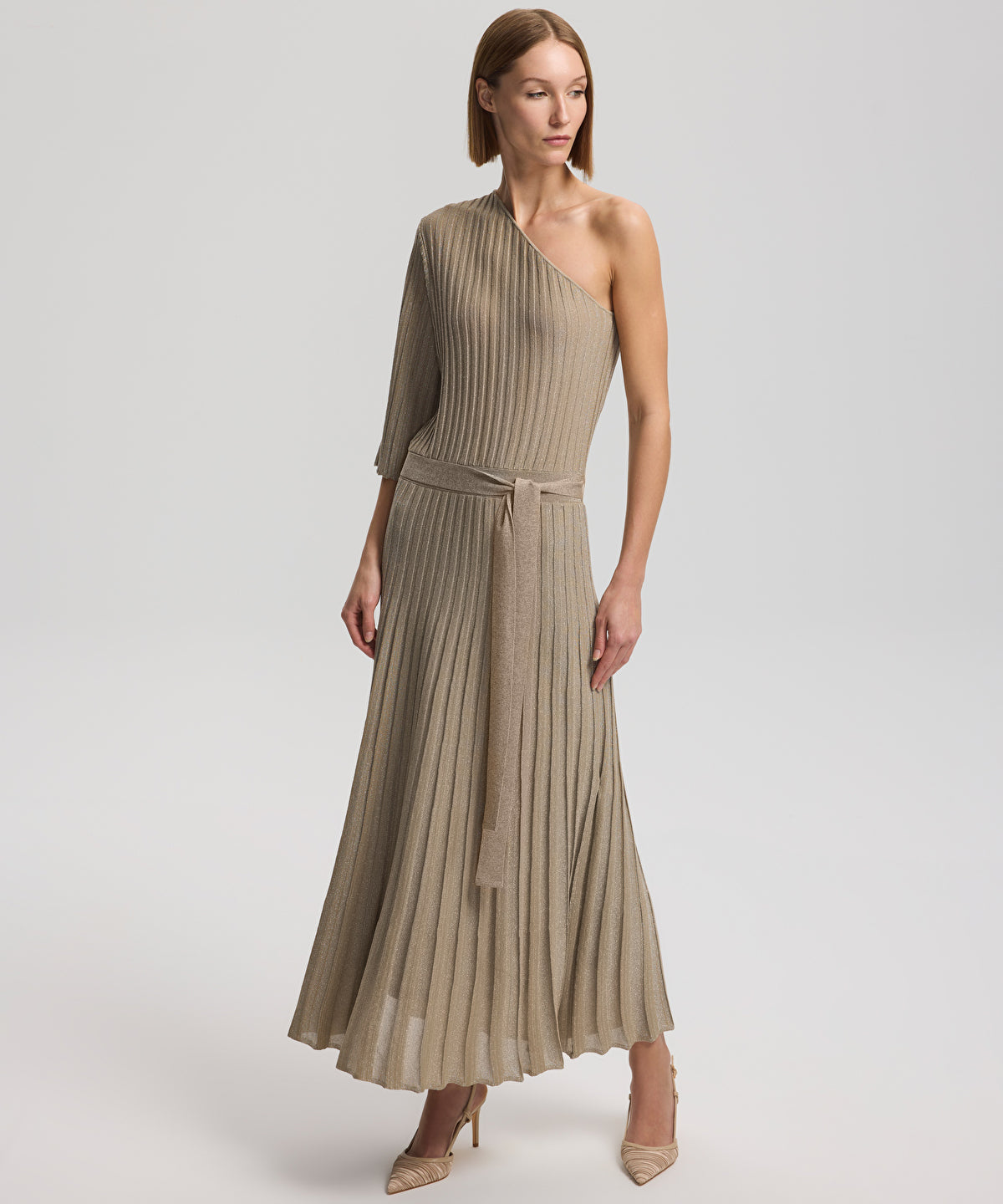 Asymmetric knit dress