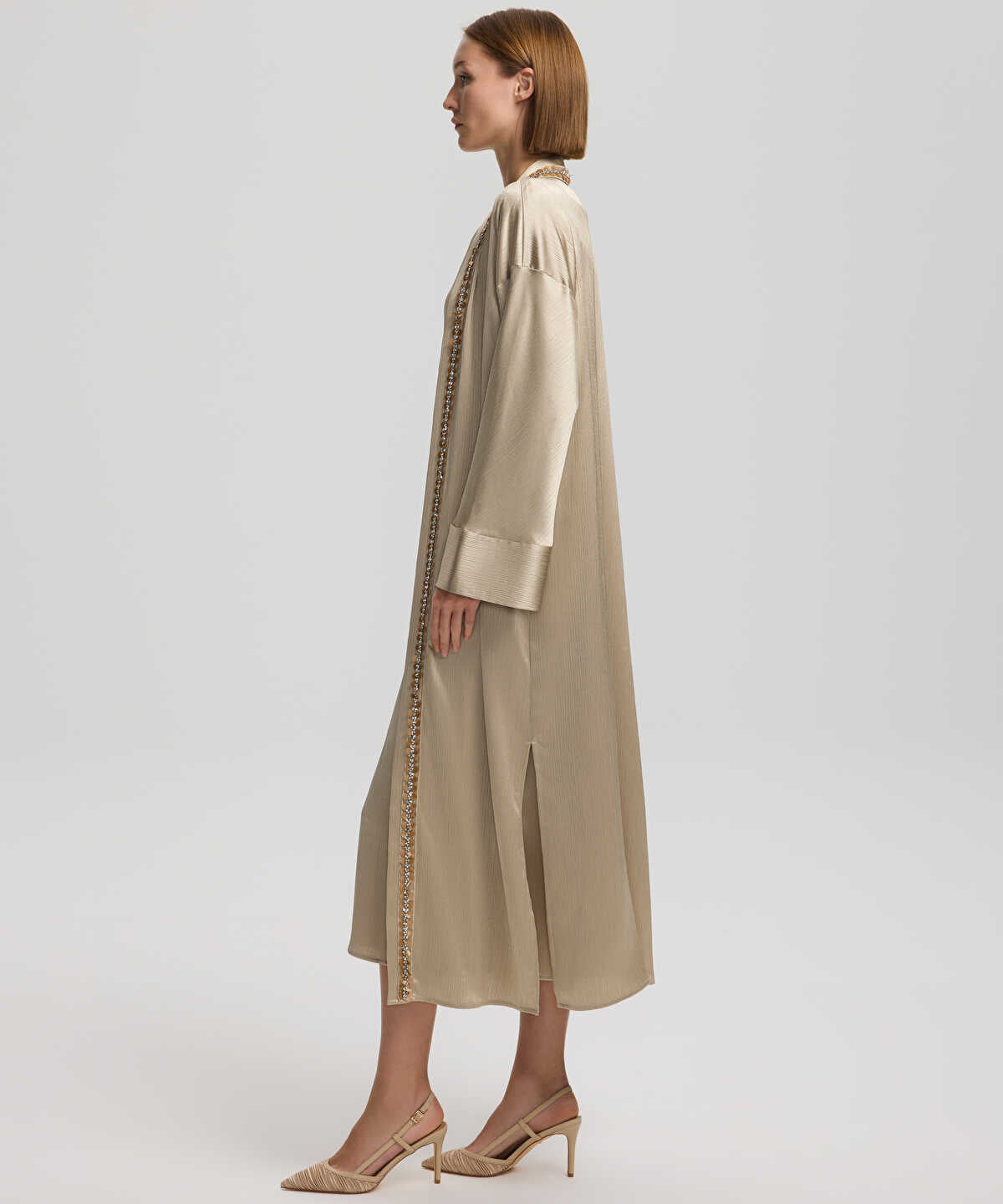 V-Neck Midi Dress