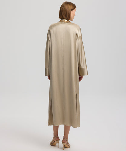 V-neck midi dress
