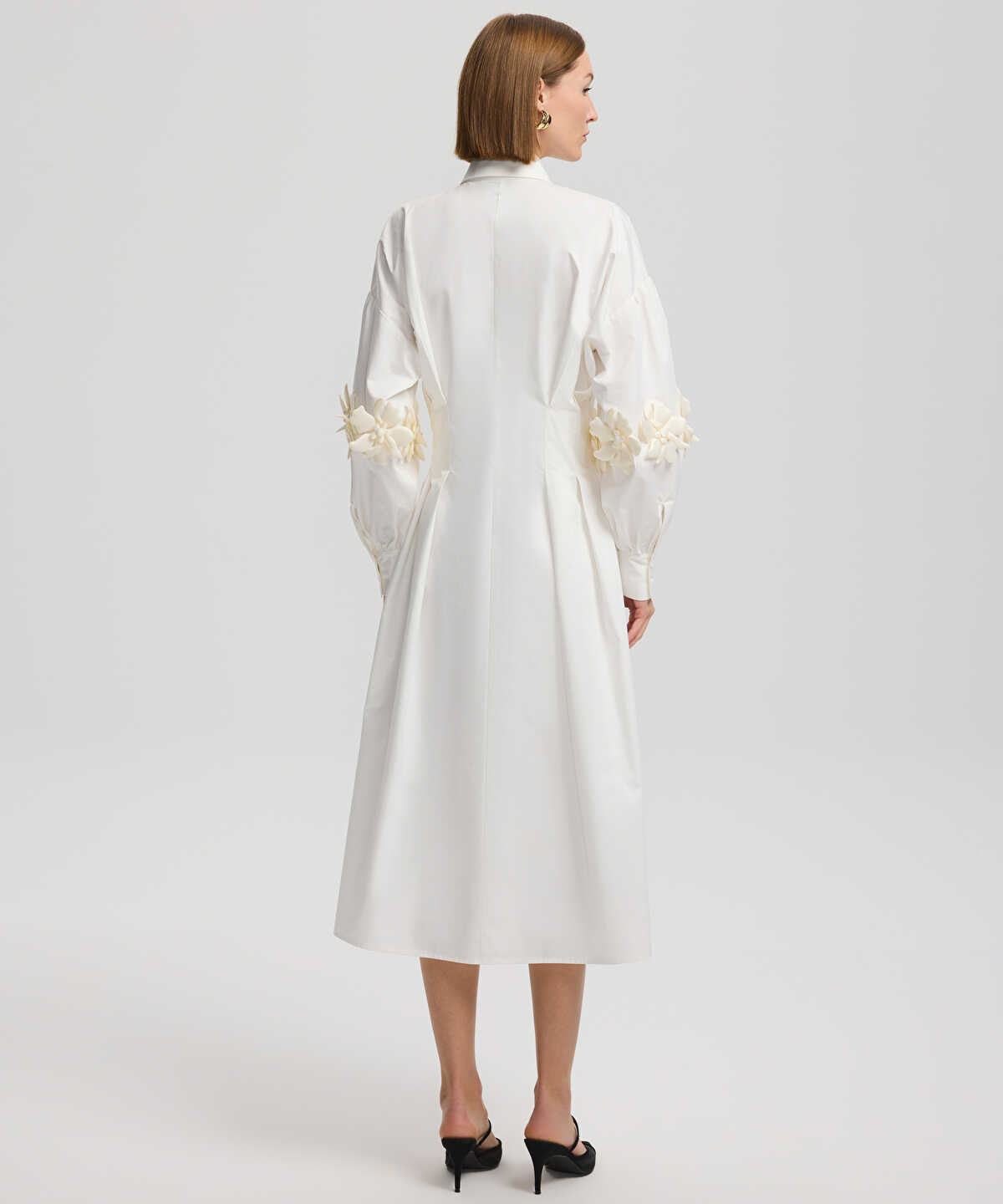 Midi Dress With Raised Flowers