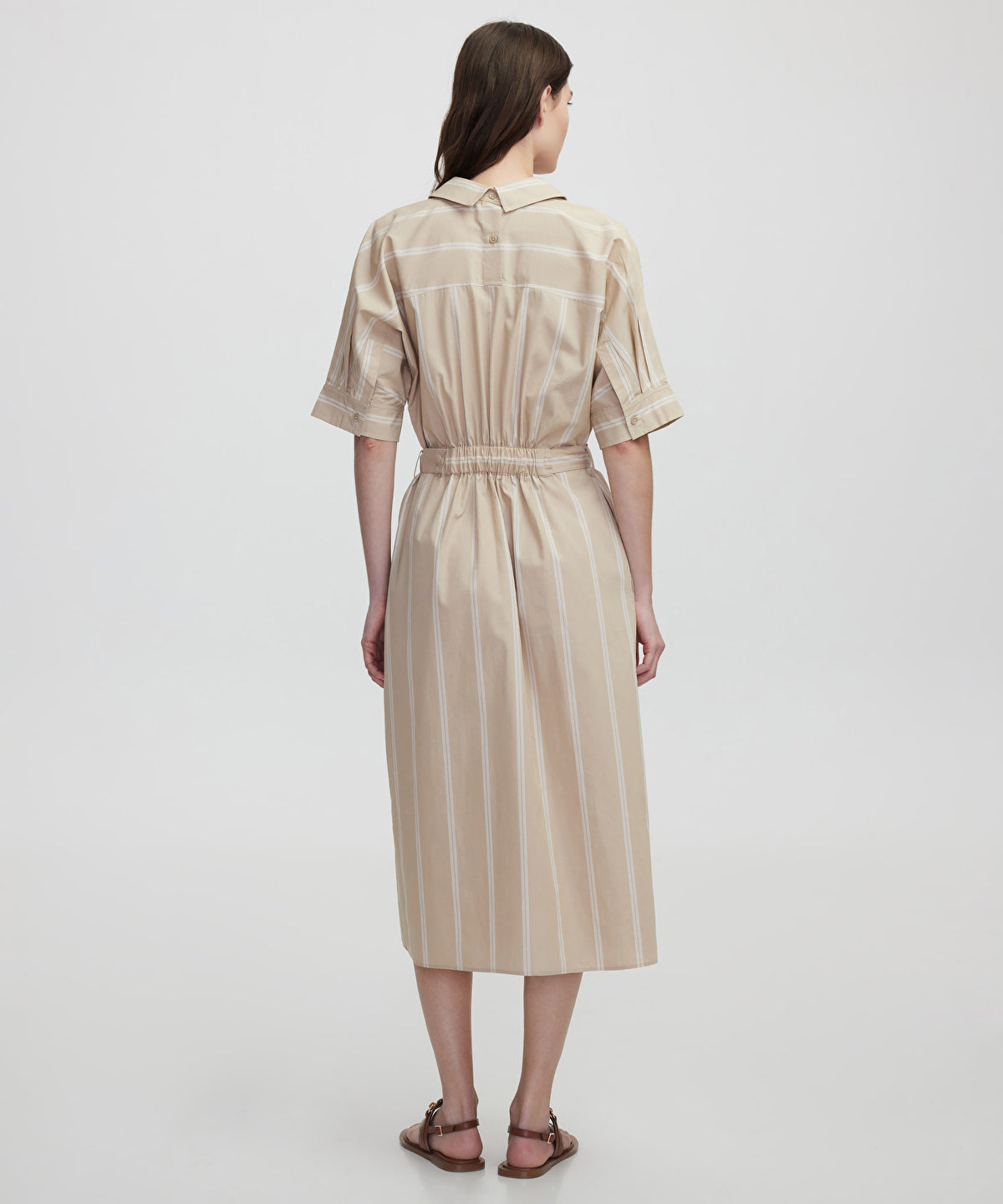 Zoomed Striped Poplin Dress