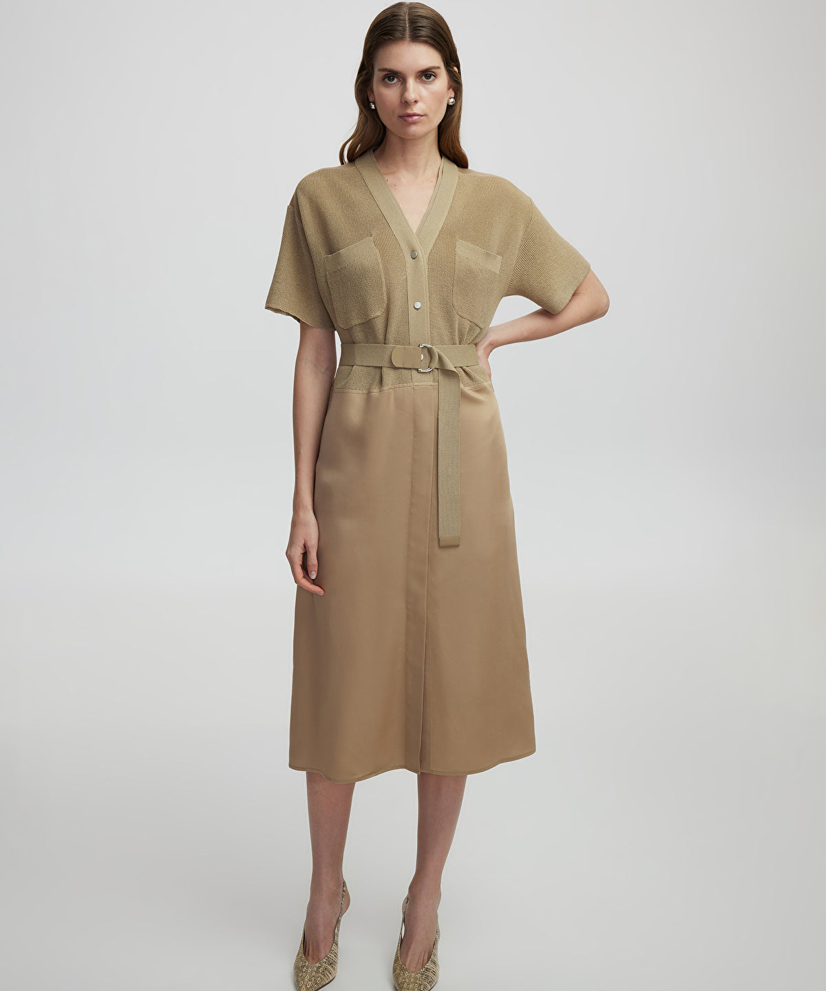 Zoomed Mixed Dress