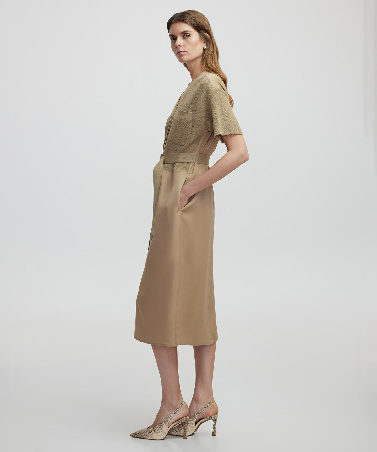 Zoomed Mixed Dress