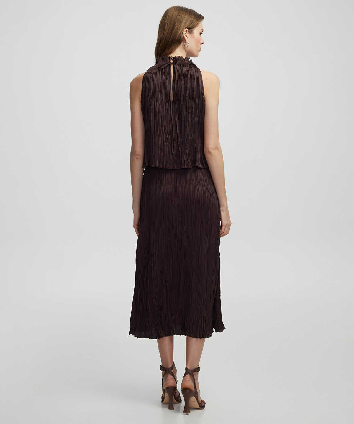 Halter Neck Midi Dress