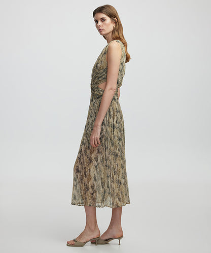 Patterned chiffon dress