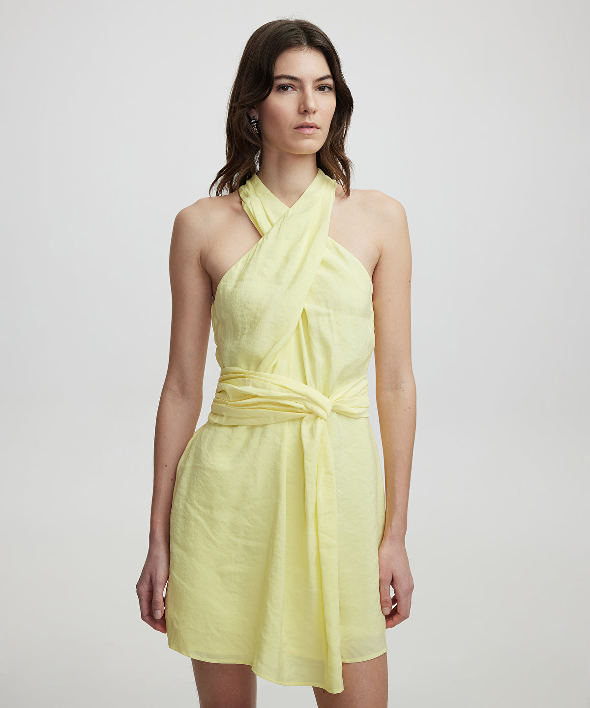 Halter neck mini dress