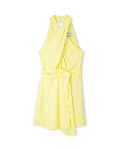 Halter neck mini dress