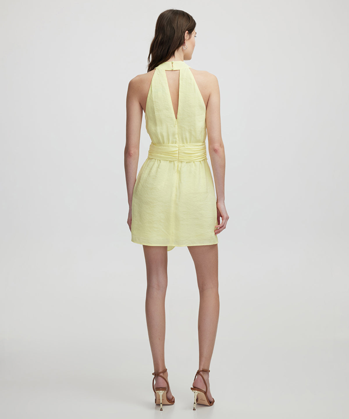 Halter neck mini dress