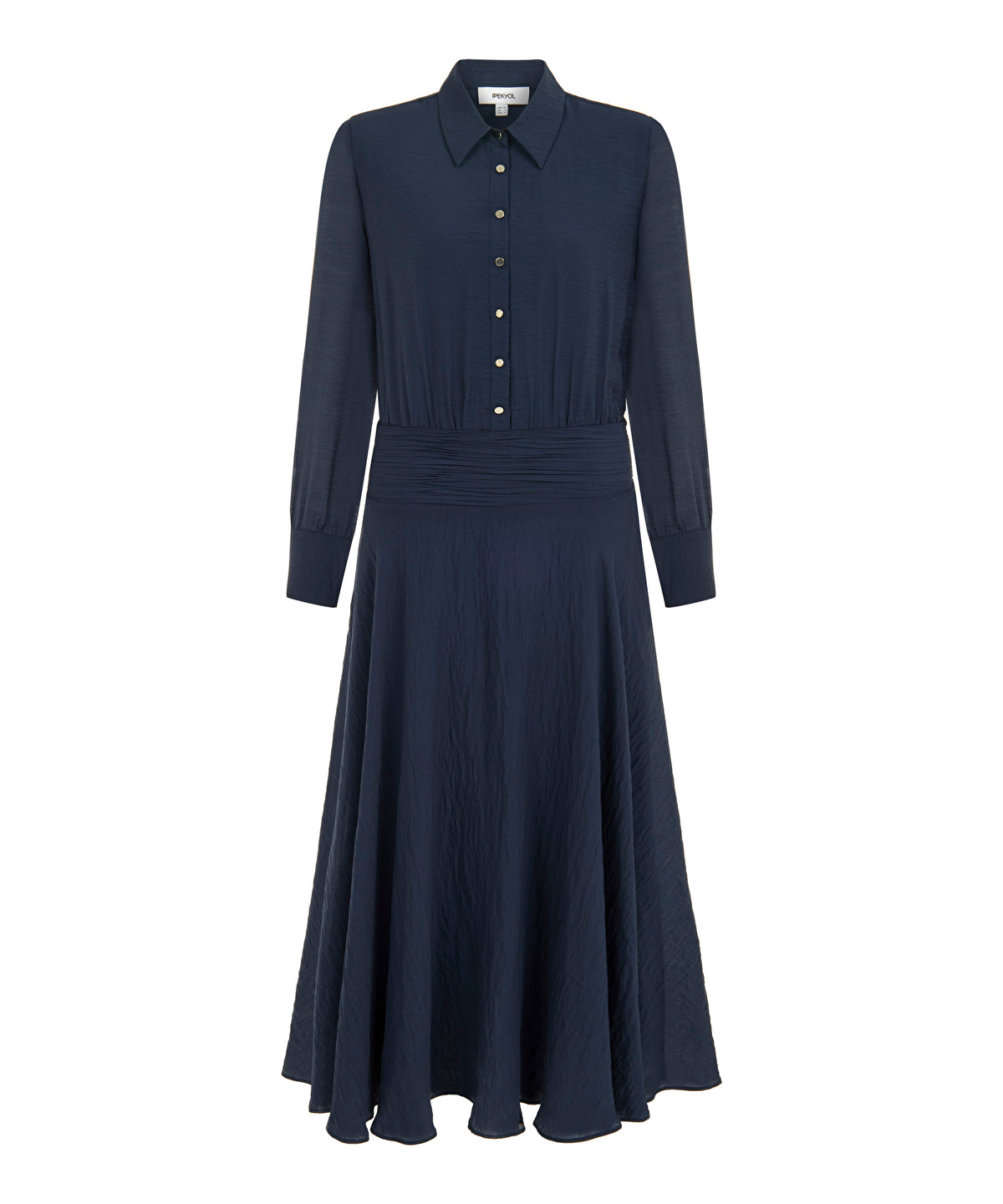 Zoomed Draped Midi Dress
