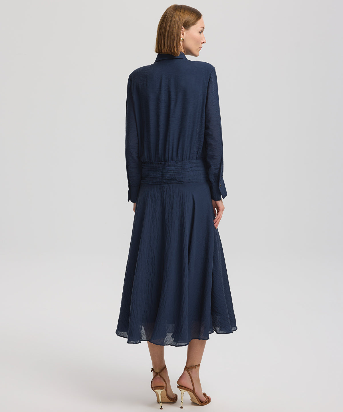 Zoomed Draped Midi Dress