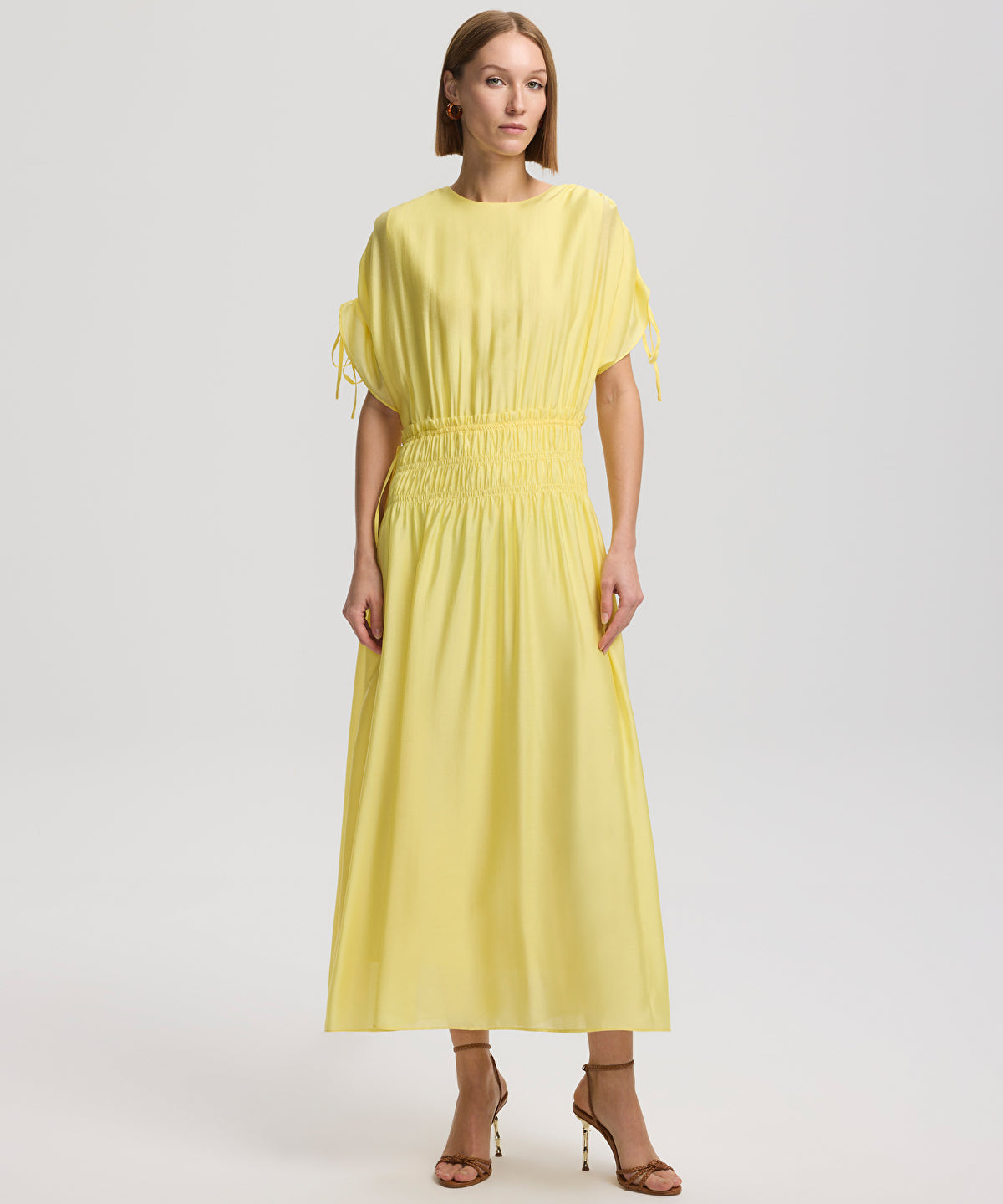 Drawstring detailed dress