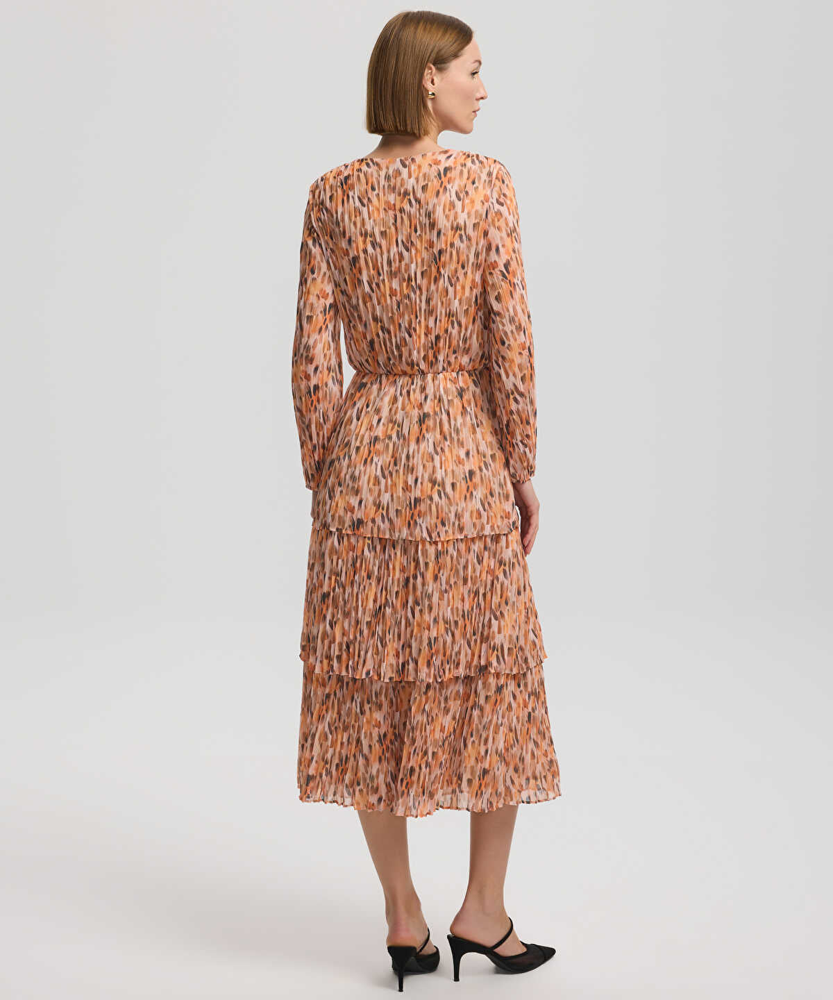 Printed V-Neck Dress