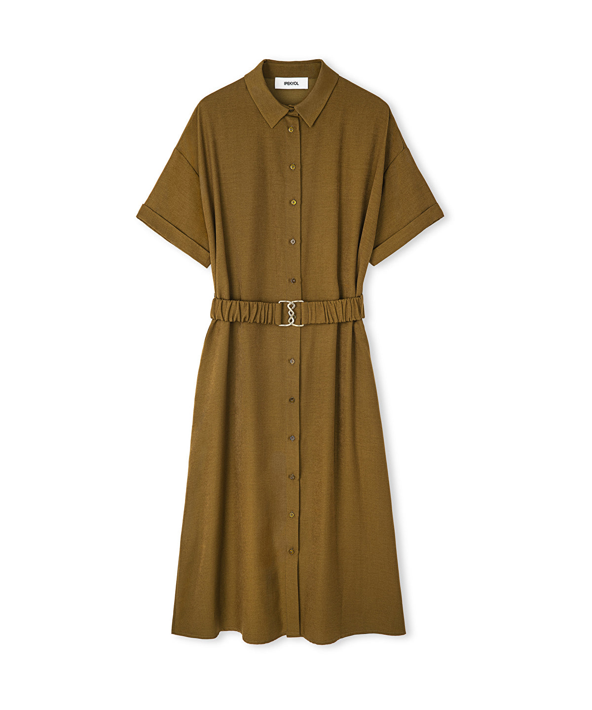 Zoomed Belted Shirt Dress