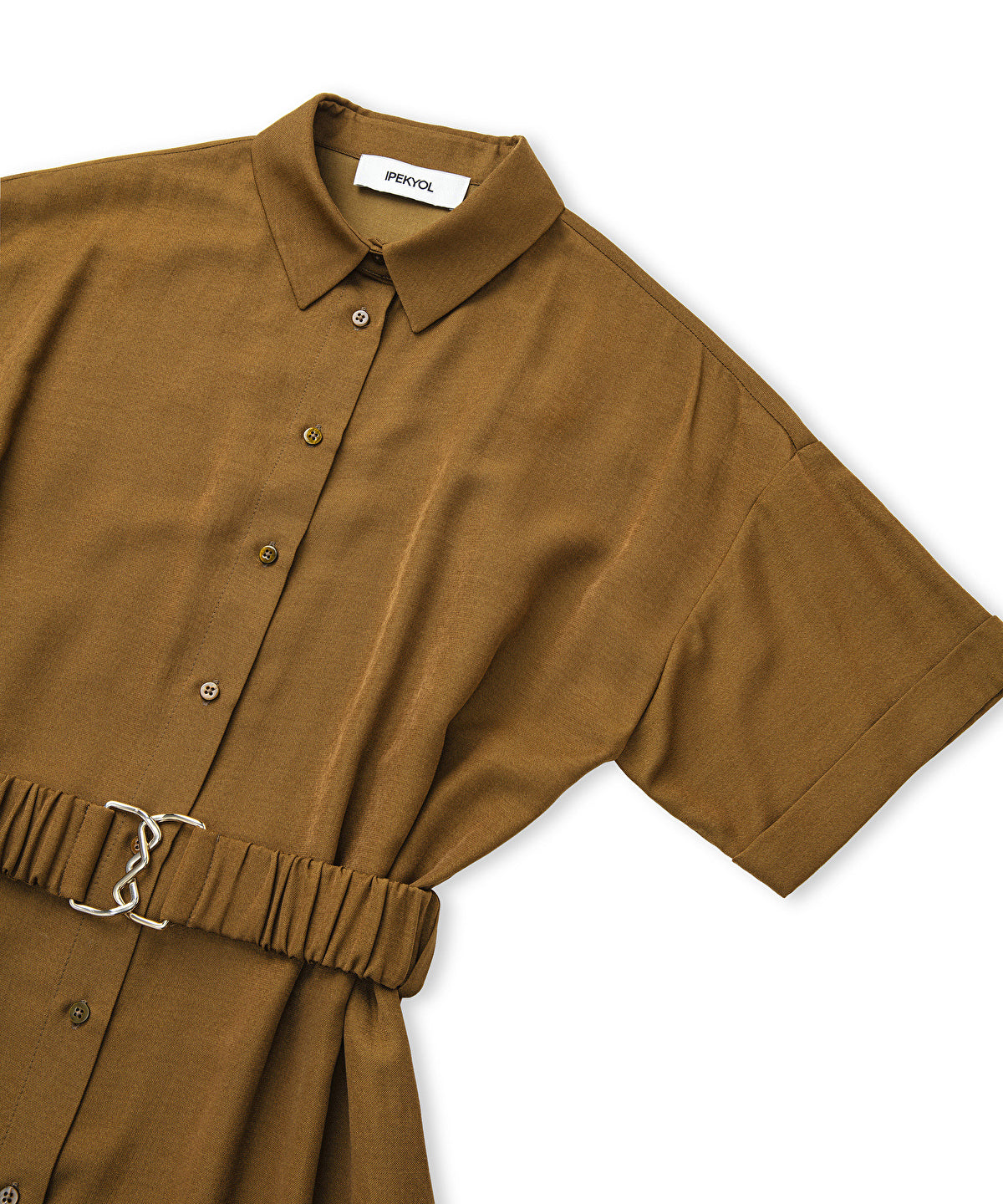 Zoomed Belted Shirt Dress