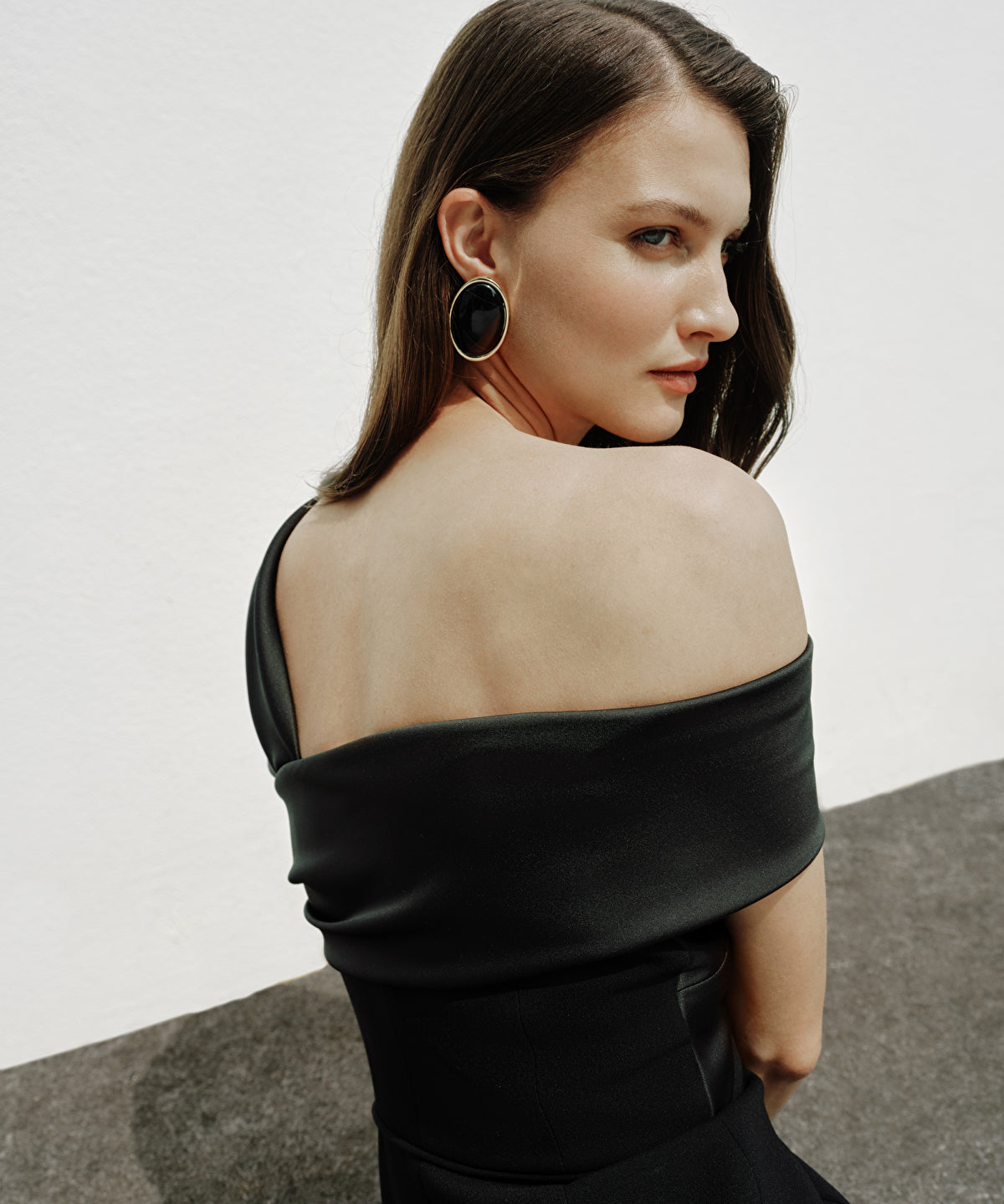 Zoomed Asymmetric Bow Dress
