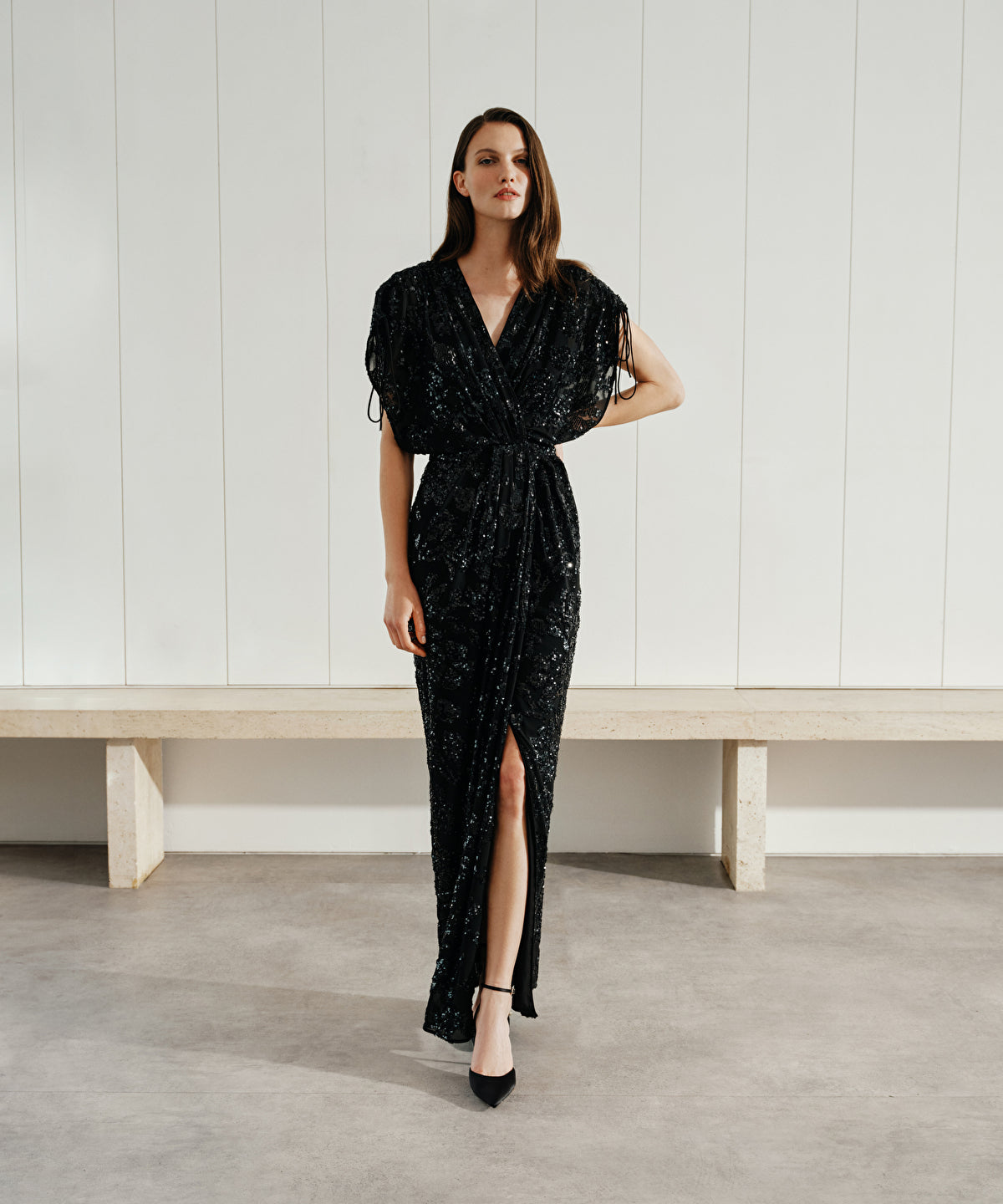 Sequin Chiffon Dress