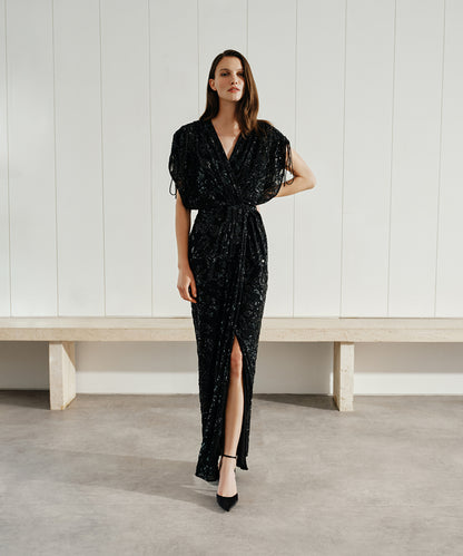 Sequin Chiffon Dress