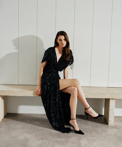Sequin Chiffon Dress