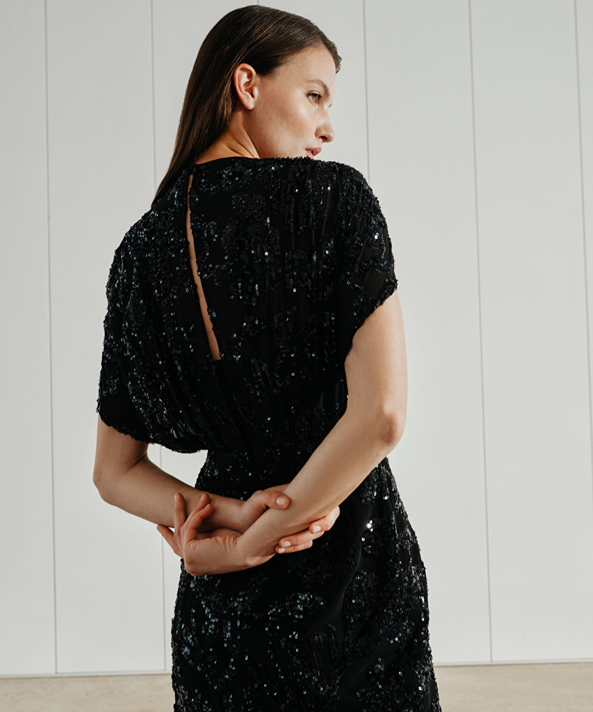 Sequin Chiffon Dress