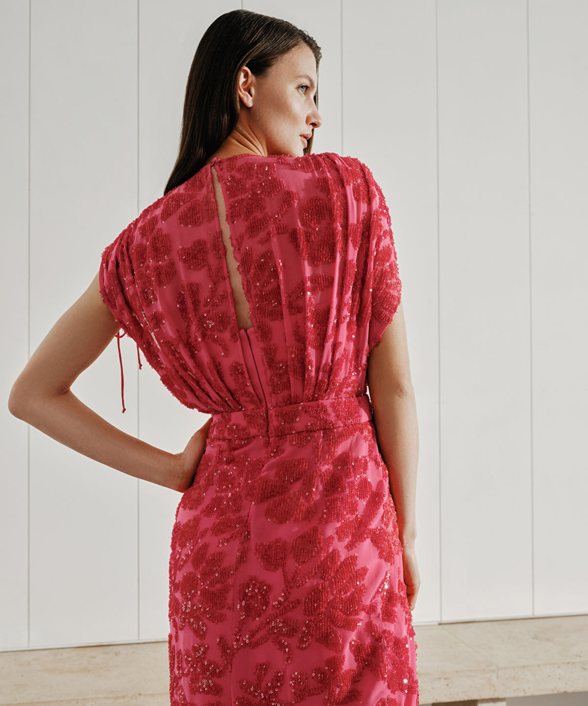 Zoomed Sequin Chiffon Dress