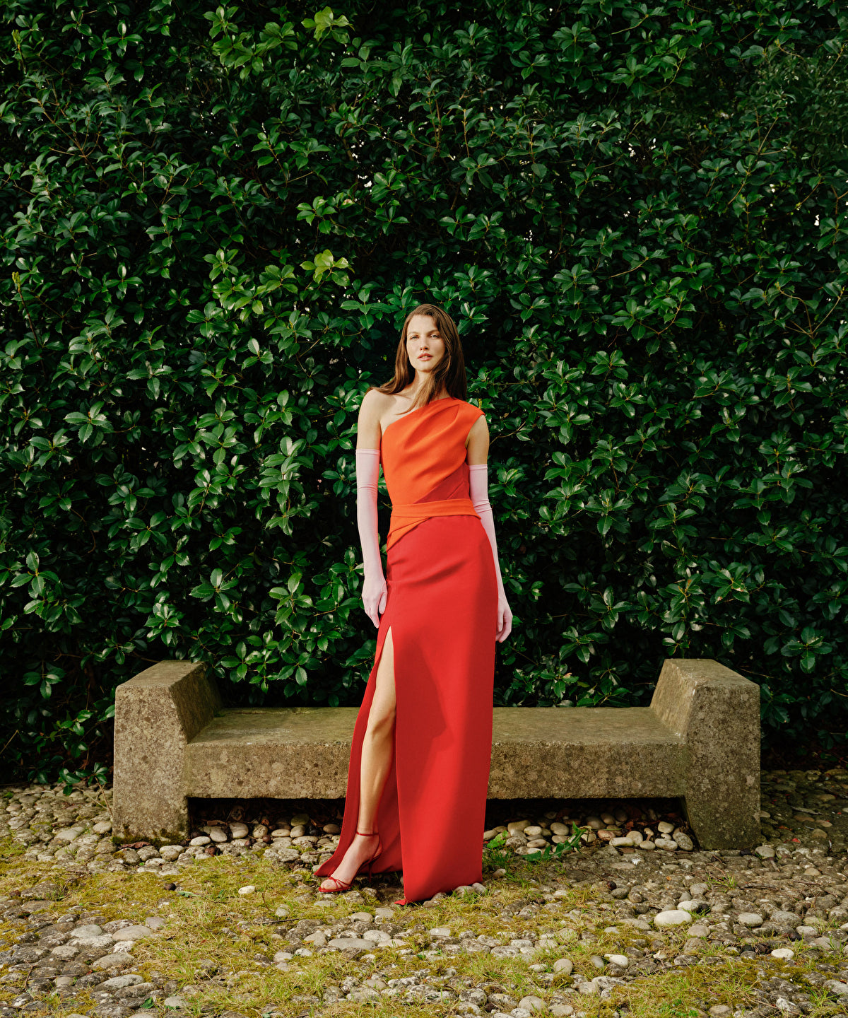 Zoomed Colorblock Asymmetrical Dress