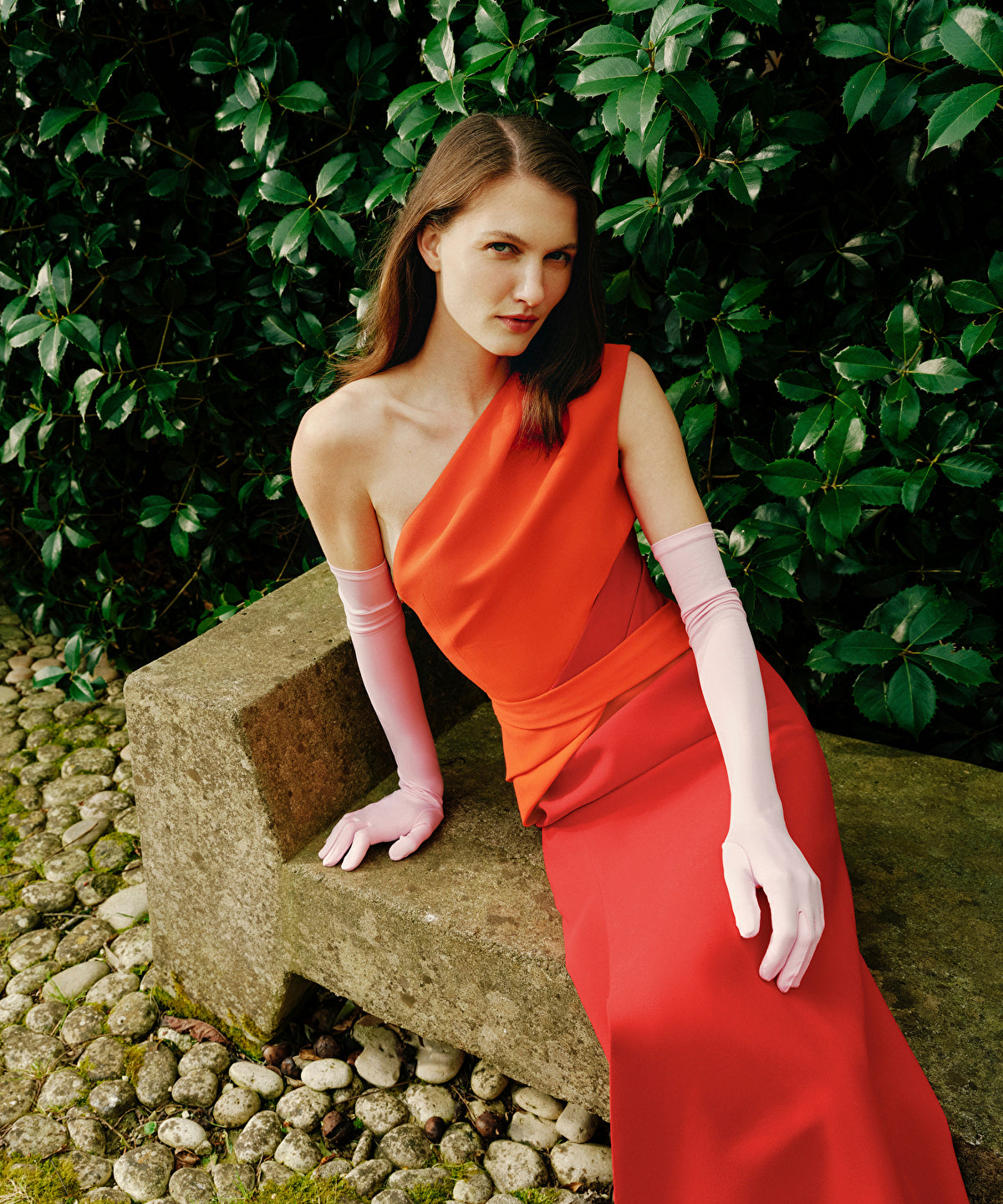 Zoomed Colorblock Asymmetrical Dress