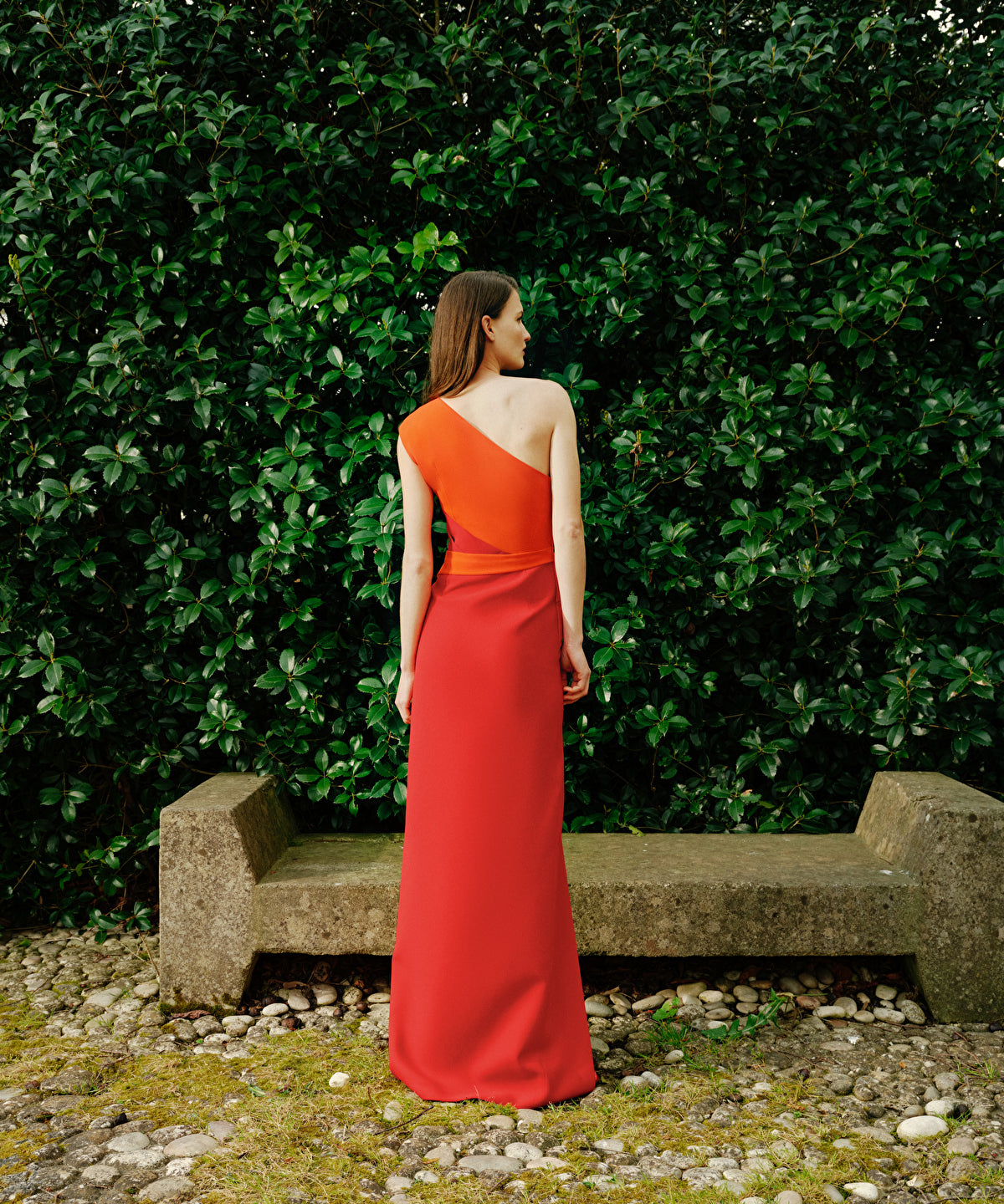 Zoomed Colorblock Asymmetrical Dress