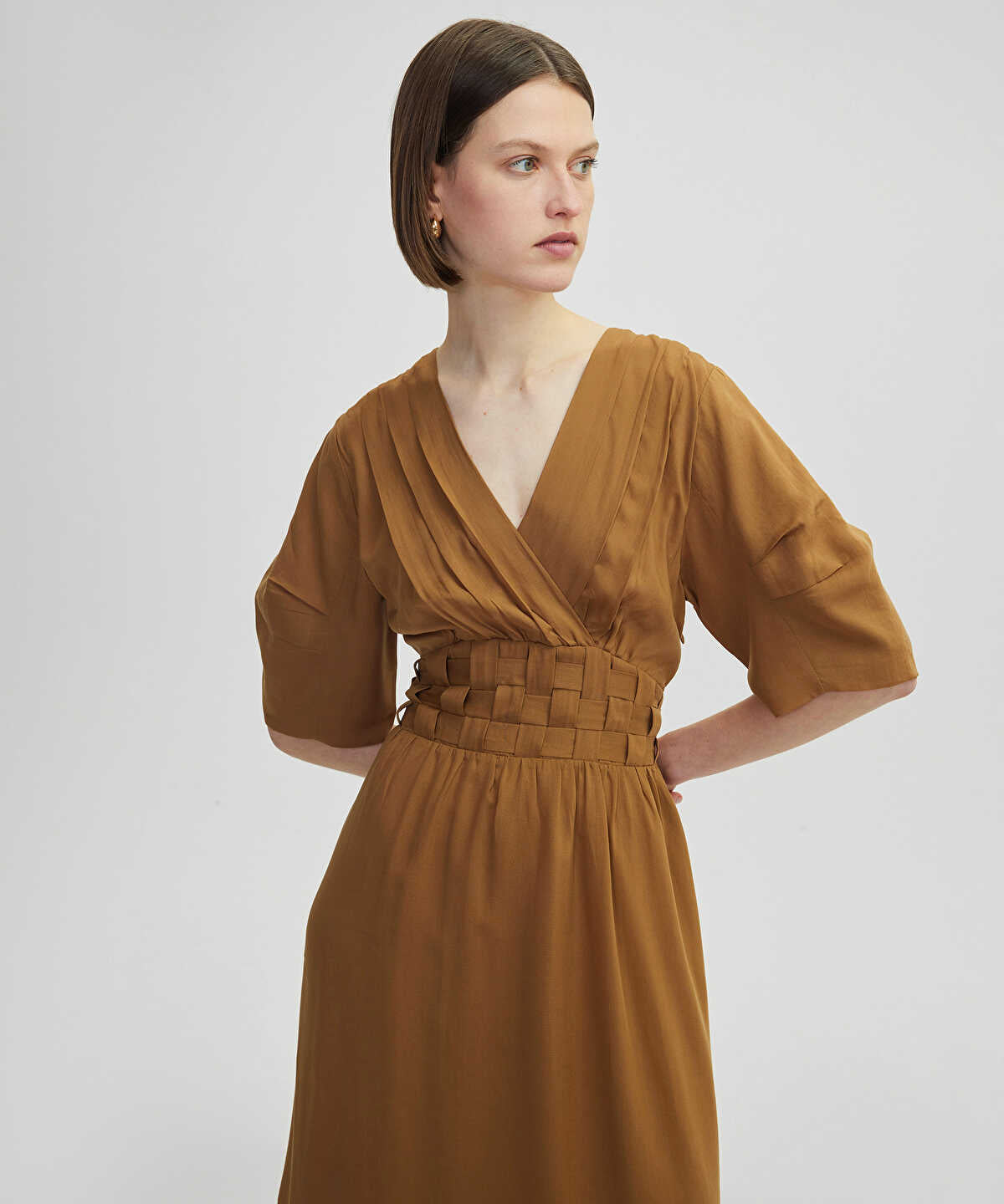 Draped Midi Dress