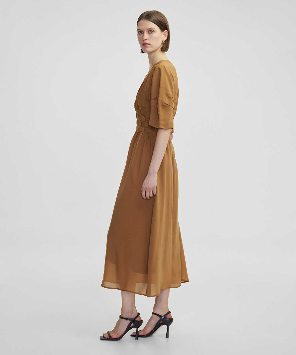 Draped Midi Dress