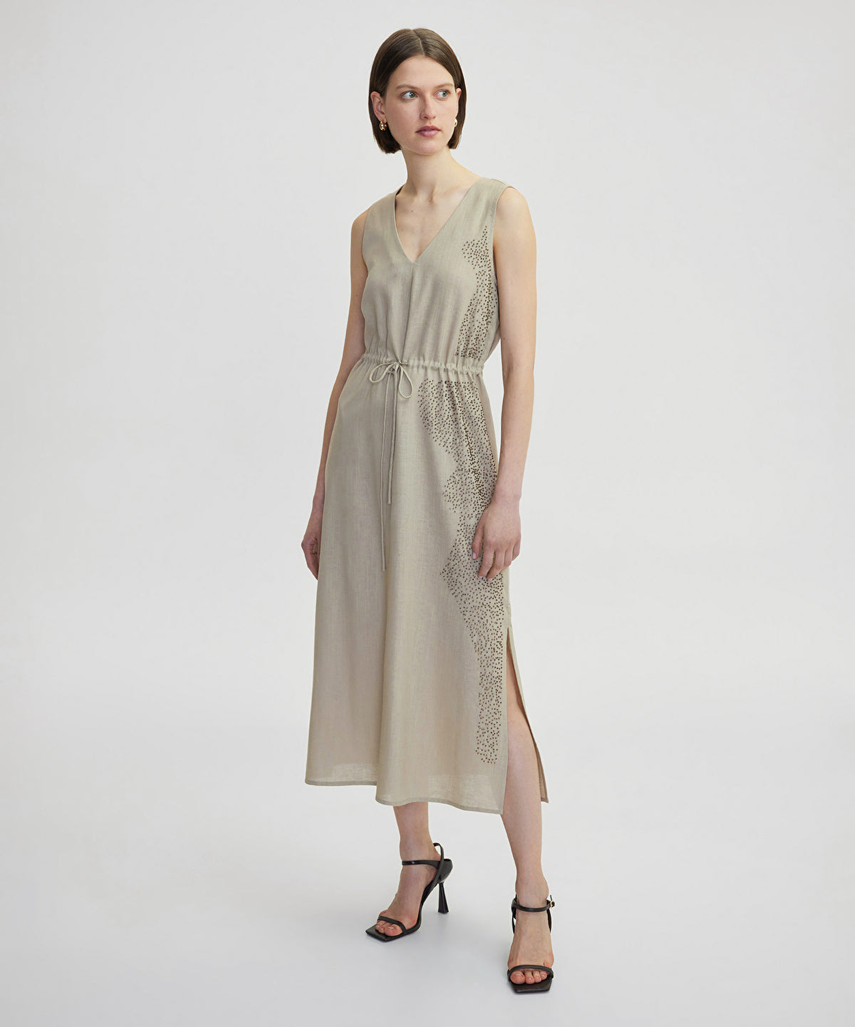 Embroidered Midi Dress