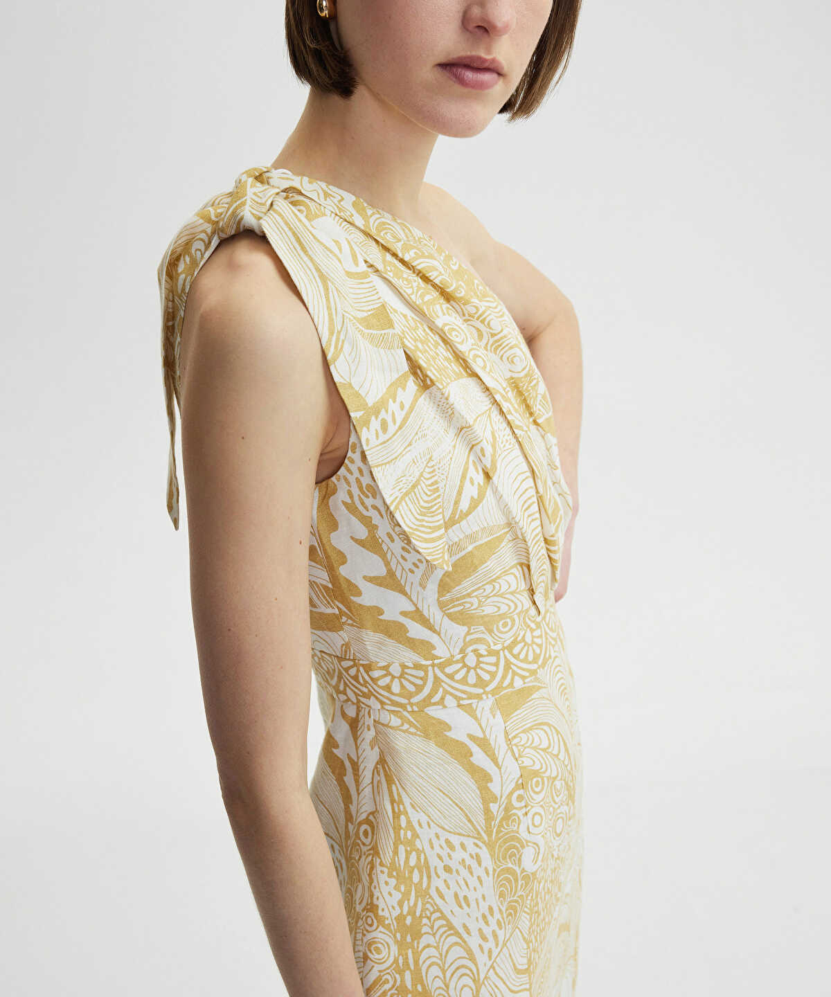 Asymmetric Linen Dress