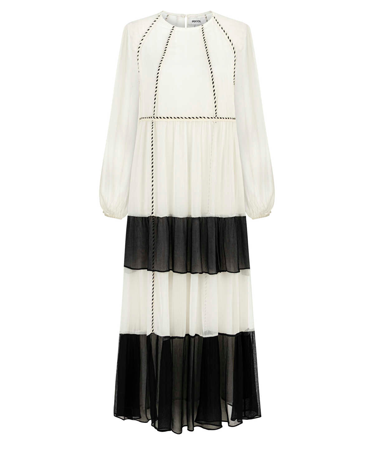 Color Block Chiffon Dress