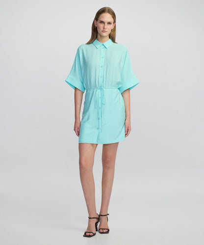 Drawstring Shirt Dress