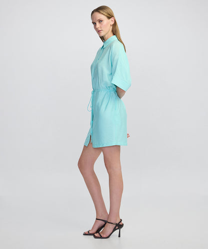 Drawstring Shirt Dress
