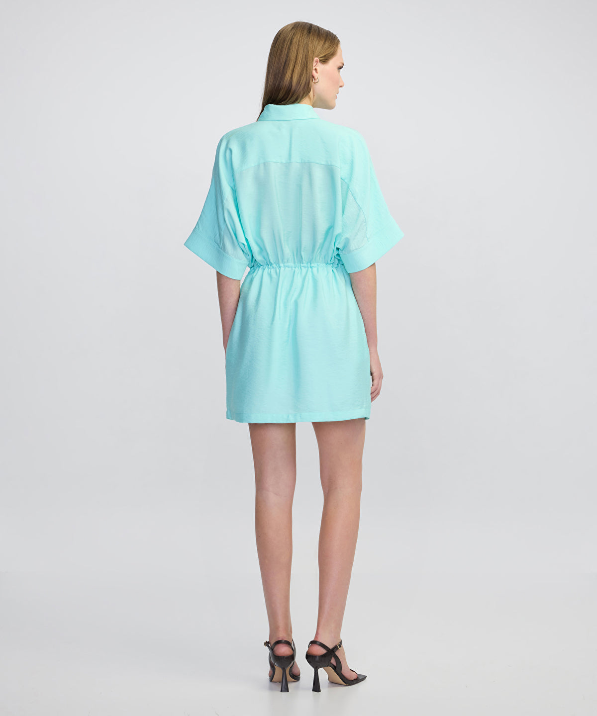 Drawstring Shirt Dress
