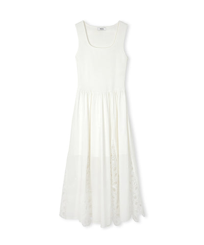 Square Neck Broderie Anglaise Dress