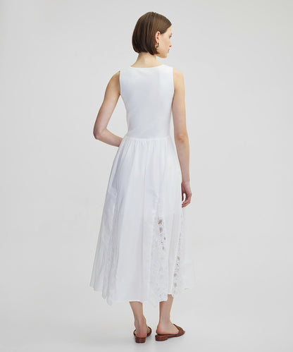 Square Neck Broderie Anglaise Dress