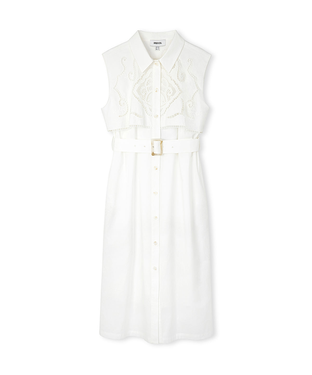 Embroidered Shirt Dress