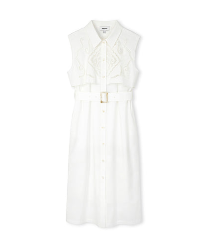 Embroidered Shirt Dress
