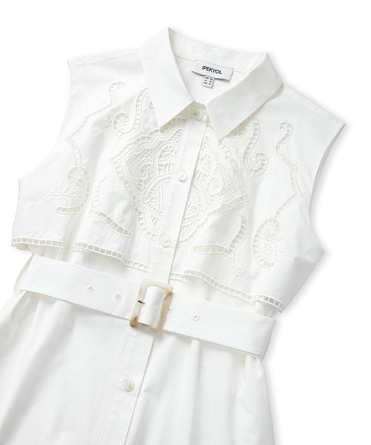 Embroidered Shirt Dress