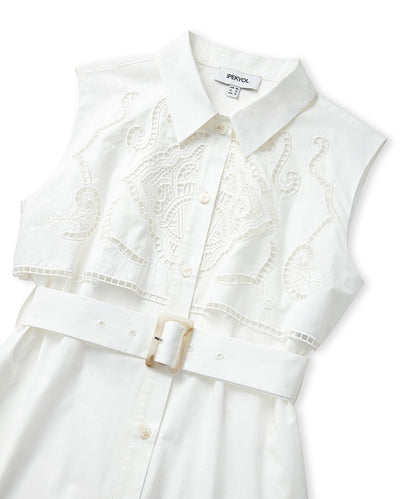 Embroidered Shirt Dress