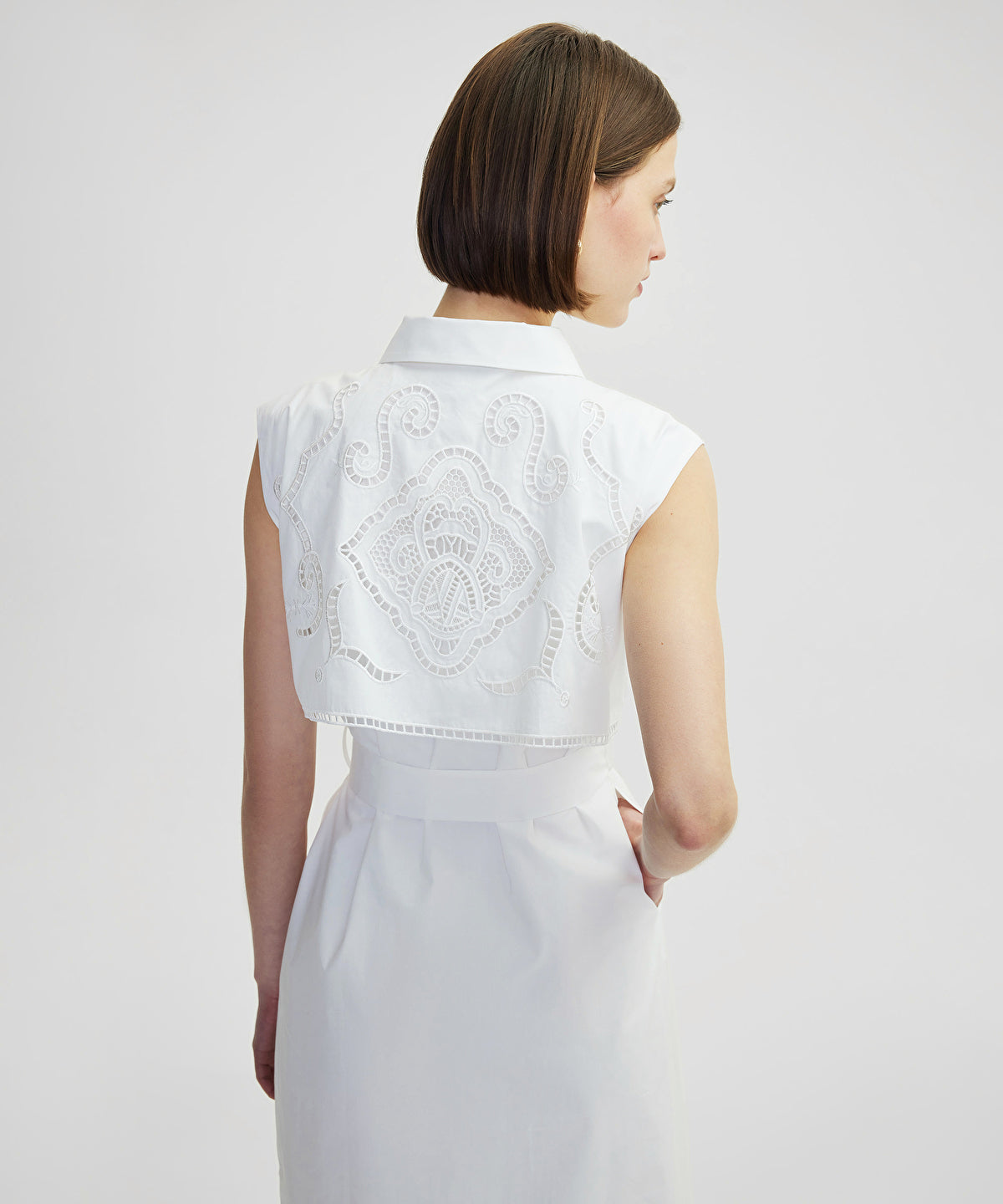 Embroidered Shirt Dress