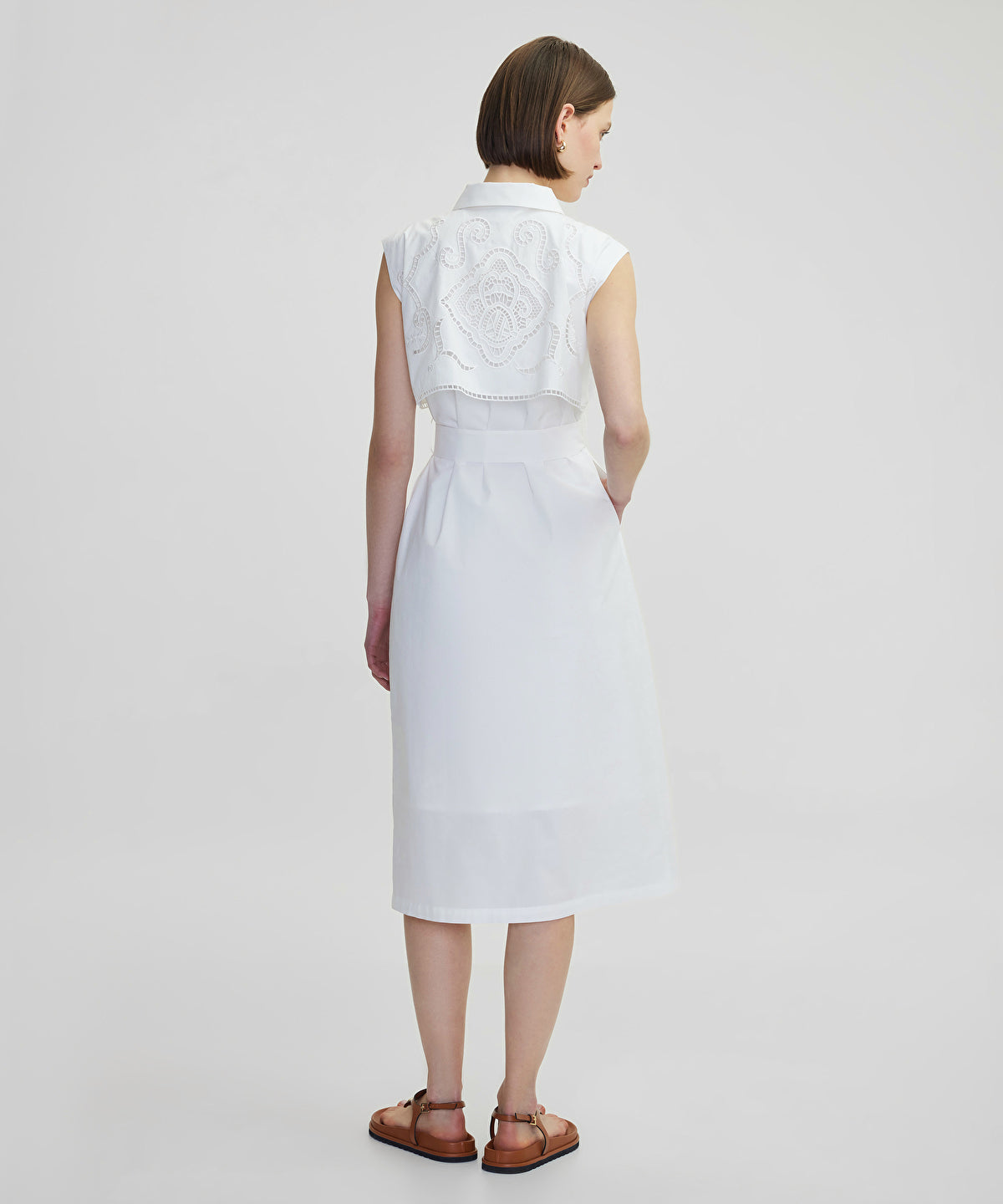 Embroidered Shirt Dress