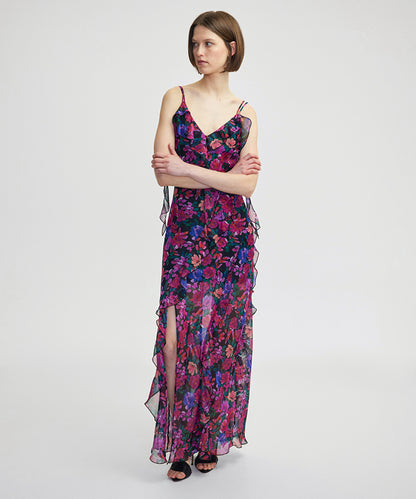 Floral Print Chiffon Dress