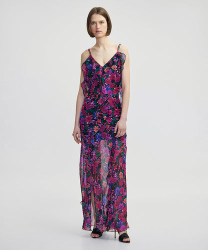 Floral Print Chiffon Dress