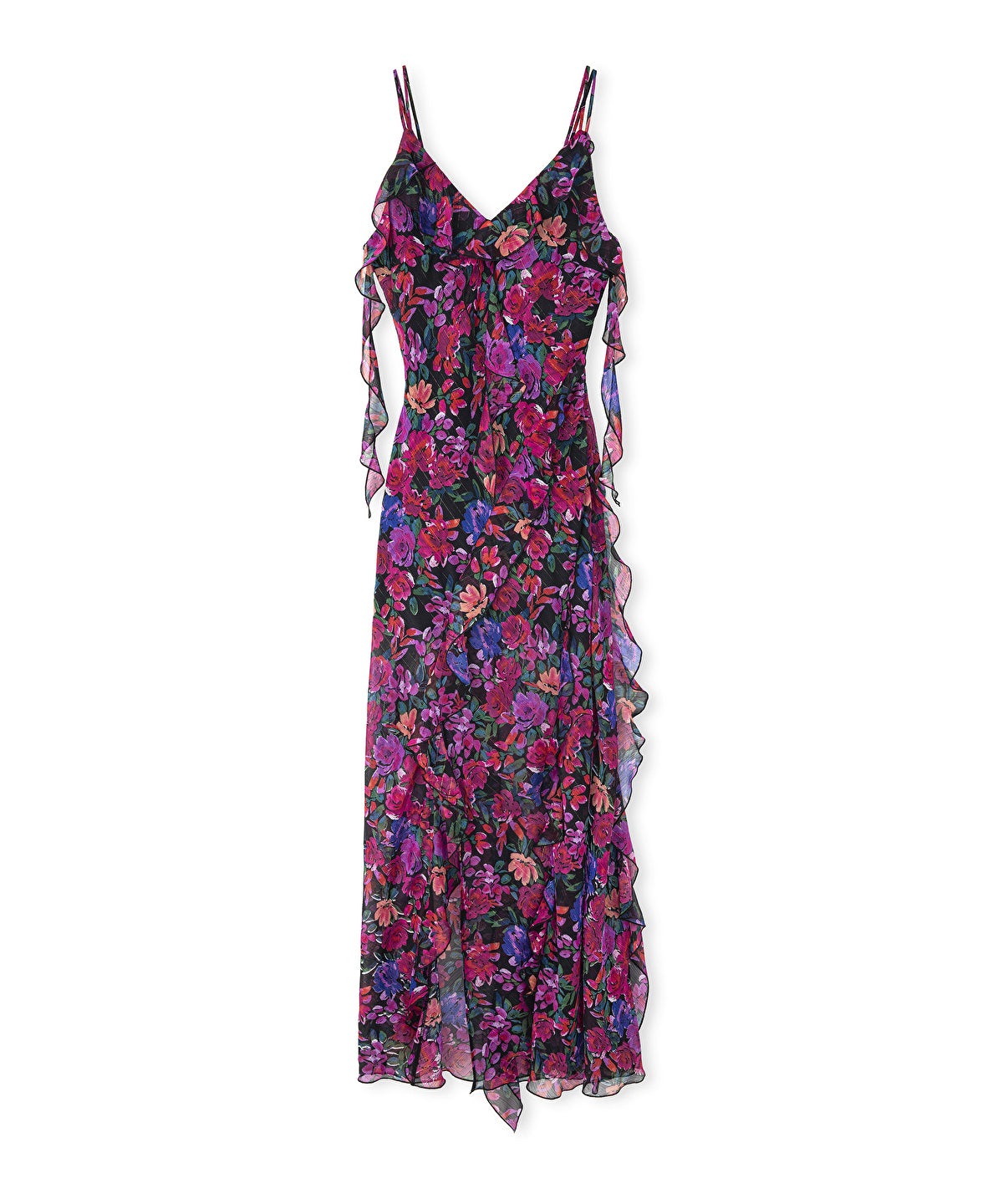 Floral Print Chiffon Dress