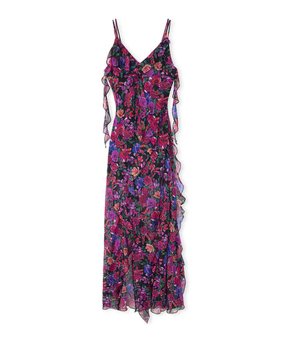 Floral Print Chiffon Dress