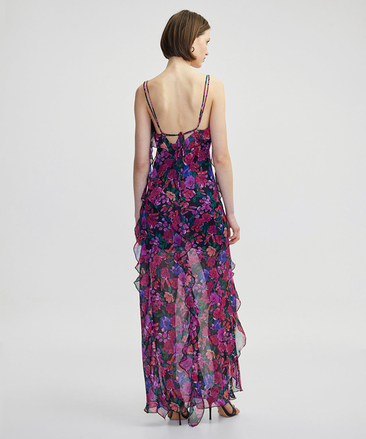 Floral Print Chiffon Dress