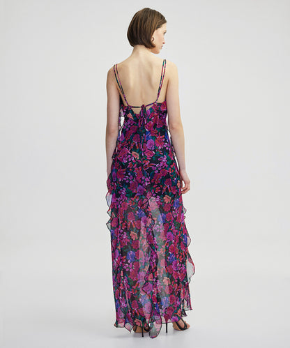 Floral Print Chiffon Dress