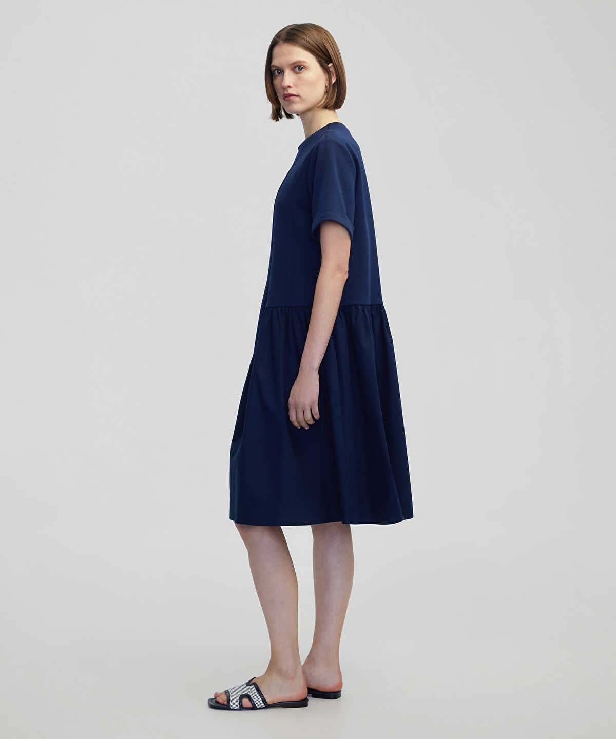 Asymmetric Gathered Dress